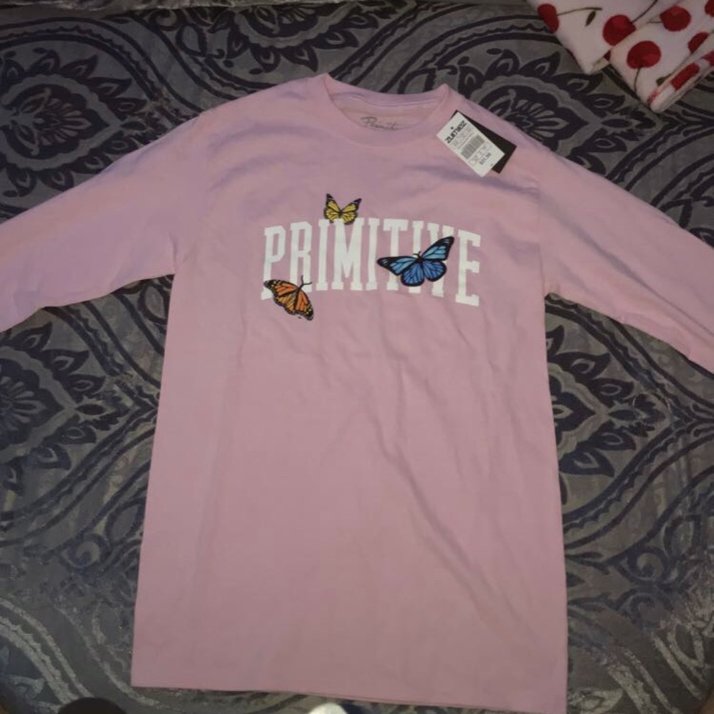 Pink long sleeve T shirt